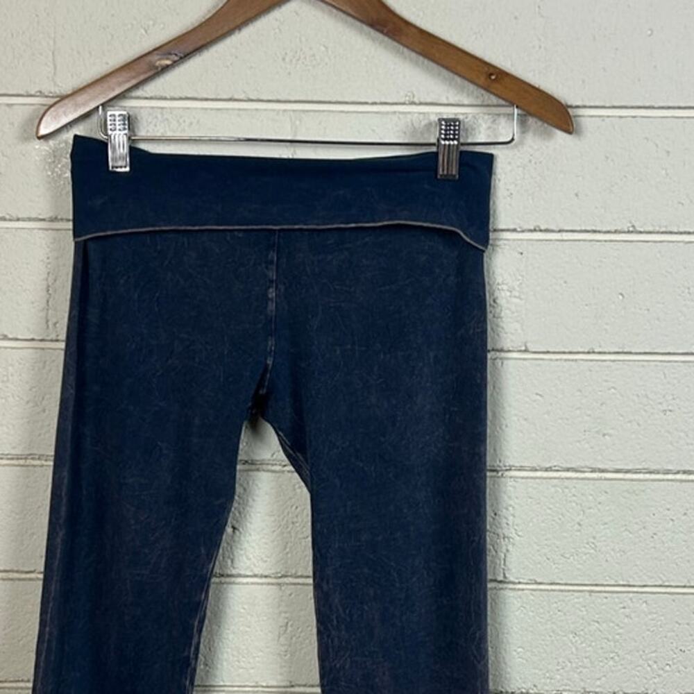 Y2K T Party Blue Floyd Over Flare Leggings size M - Picture 7 of 8